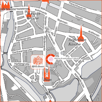Übersichtskarte Lübeck Innenstadt